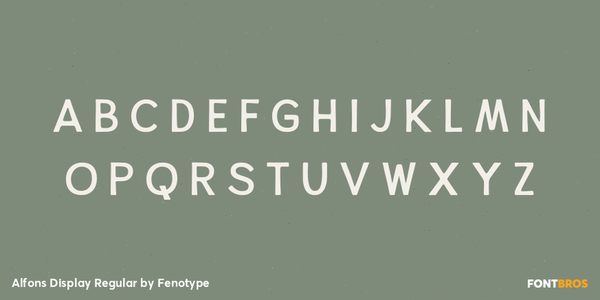Alfons Display Regular Font Poster #2