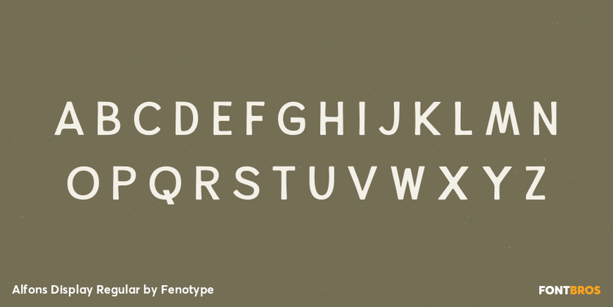 Alfons Display Regular Font Poster #3