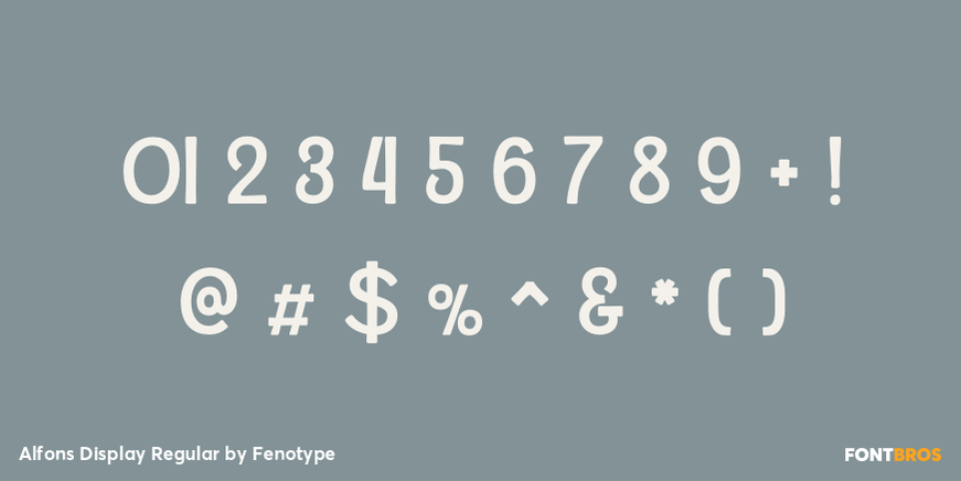 Alfons Display Regular Font Poster #4