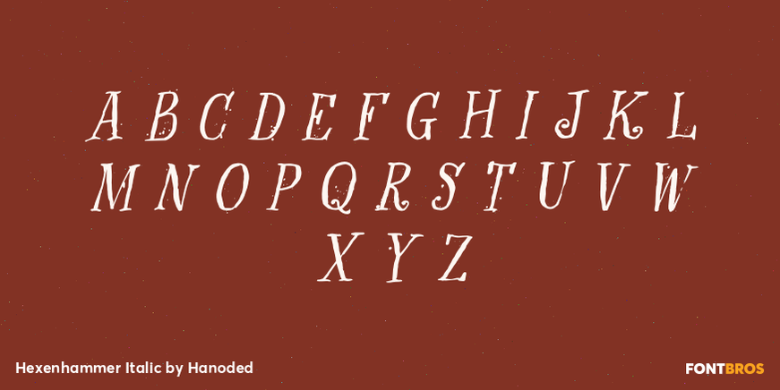 Hexenhammer Italic Font Poster #2