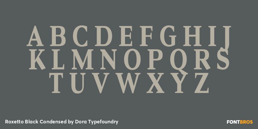 Roxetto Black Condensed Font Poster #2