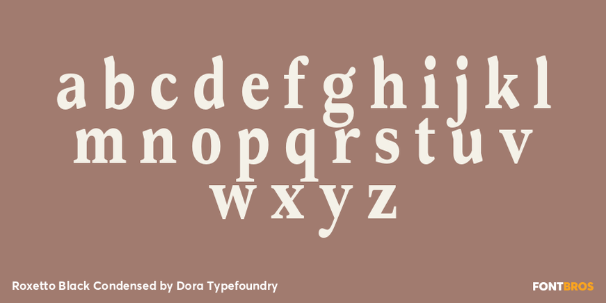 Roxetto Black Condensed Font Poster #3