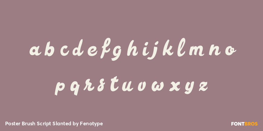 Poster Brush Script Slanted Font Poster #3