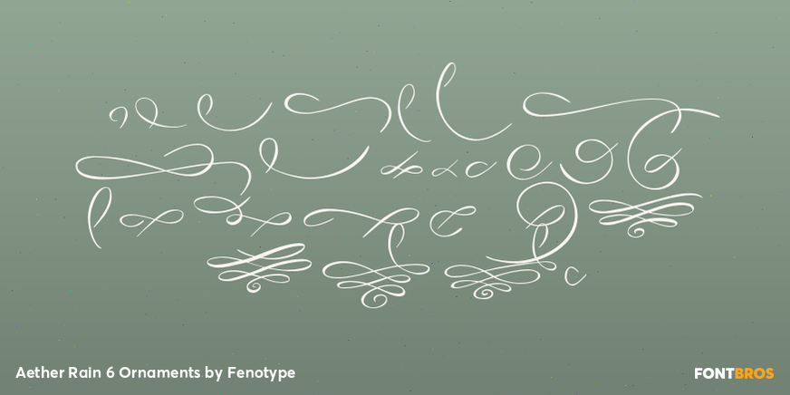 Aether Rain 6 Ornaments Font Poster #2