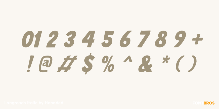 Longreach Italic Font Poster #4