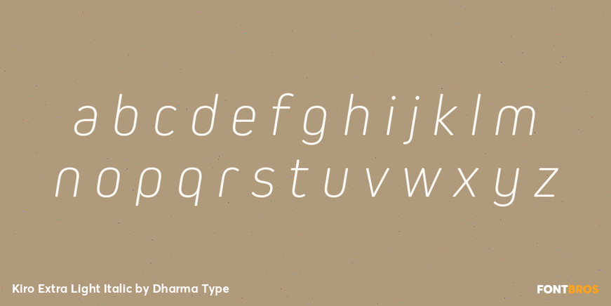 Kiro Extra Light Italic Font Poster #3