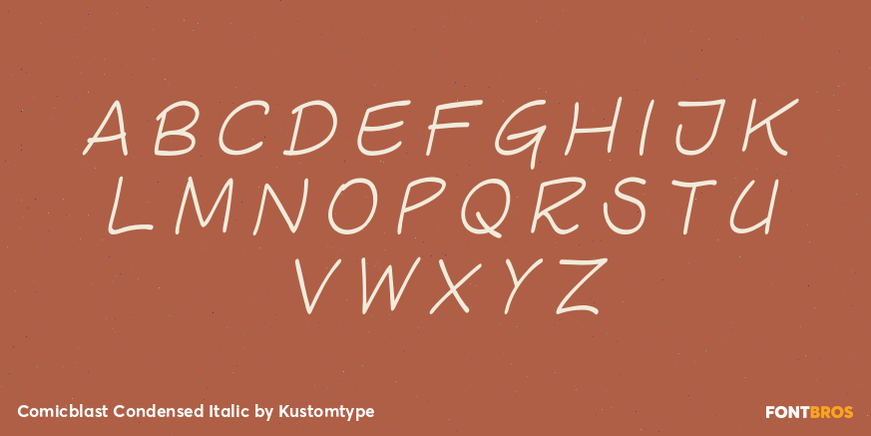 Comicblast Condensed Italic Font Poster #2