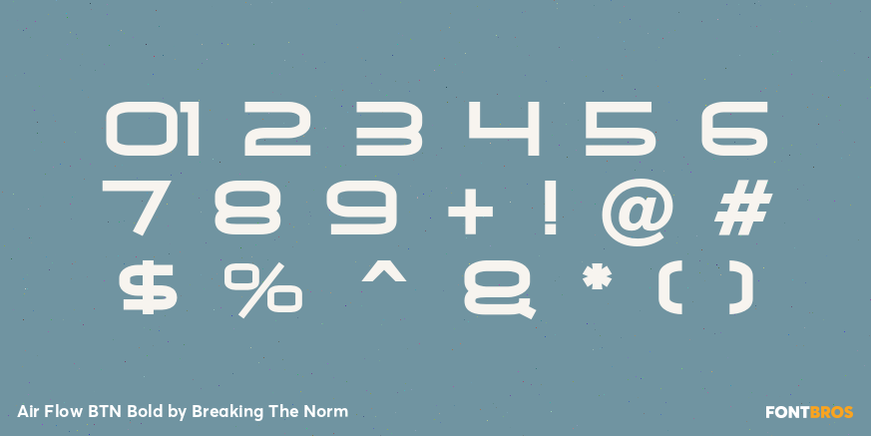 Air Flow BTN Bold Font Poster #4