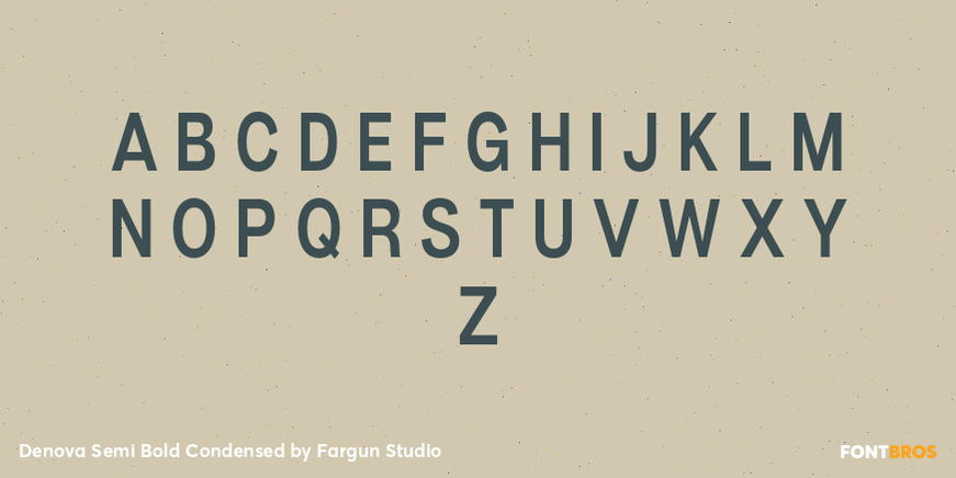 Denova Semi Bold Condensed Font Poster #2