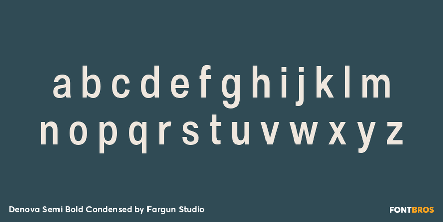 Denova Semi Bold Condensed Font Poster #3