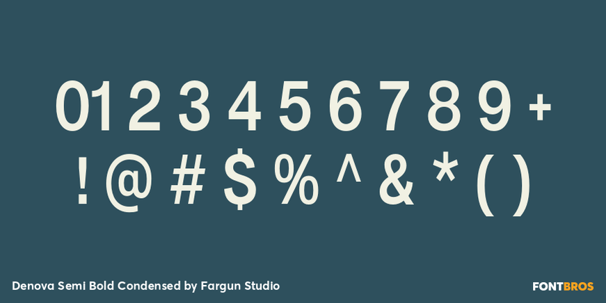 Denova Semi Bold Condensed Font Poster #4
