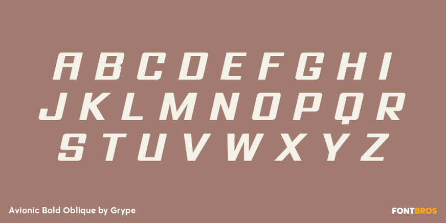 Avionic Bold Oblique Font Poster #2