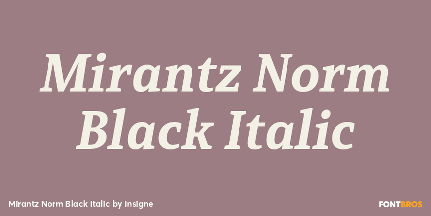 Mirantz Norm Black Italic Font Poster #1