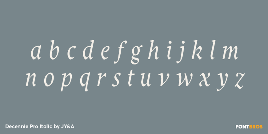 Decennie Pro Italic Font Poster #3