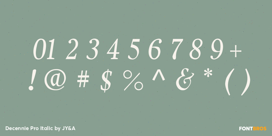 Decennie Pro Italic Font Poster #4