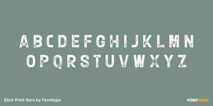Elixir Print Sans Font Poster #2