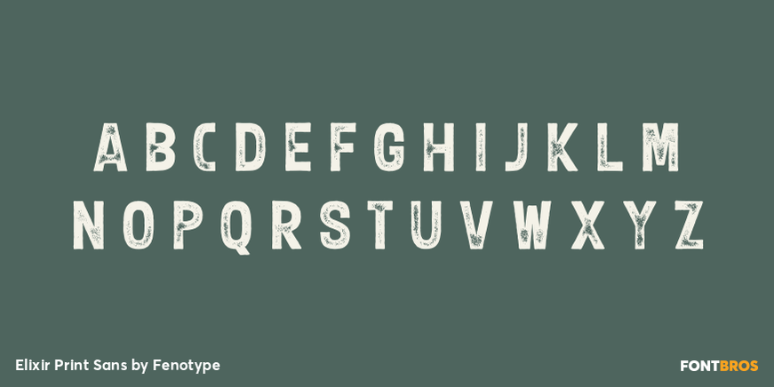 Elixir Print Sans Font Poster #3