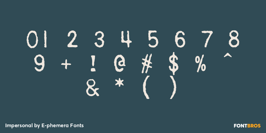 Impersonal Font Poster #4