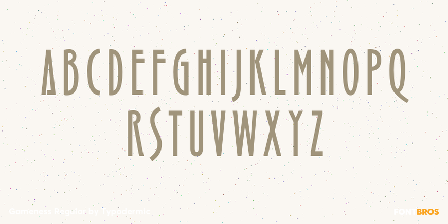 Gameness Regular Font Poster #2