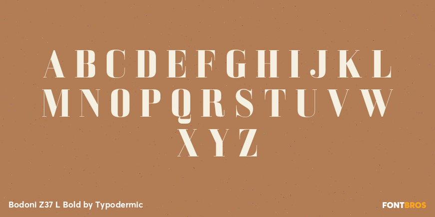 Bodoni Z37 L Bold Font Poster #2
