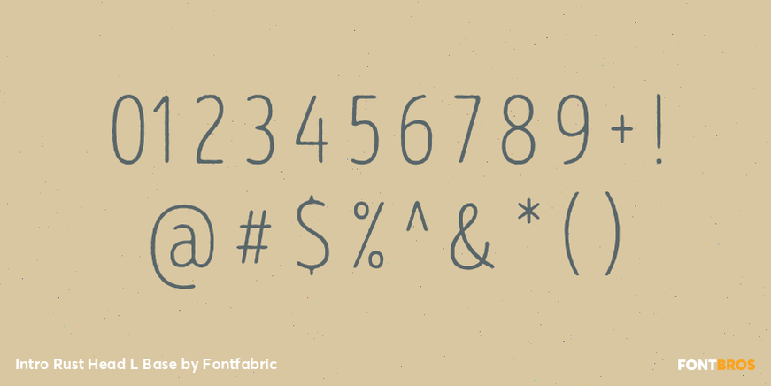 Intro Rust Head L Base Font Poster #4