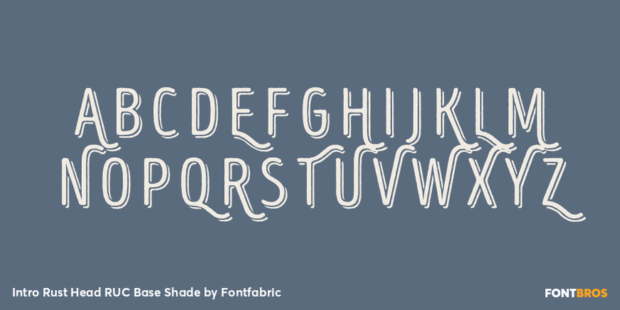 Intro Rust Head RUC Base Shade Font Poster #2
