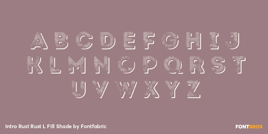 Intro Rust Rust L Fill Shade Font Poster #2