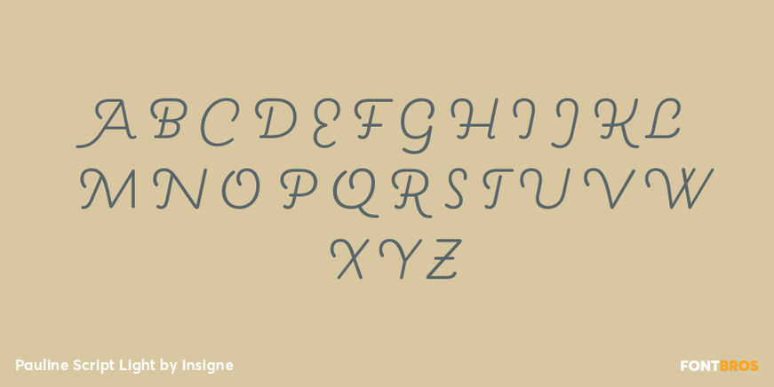 Pauline Script Light Font Poster #2