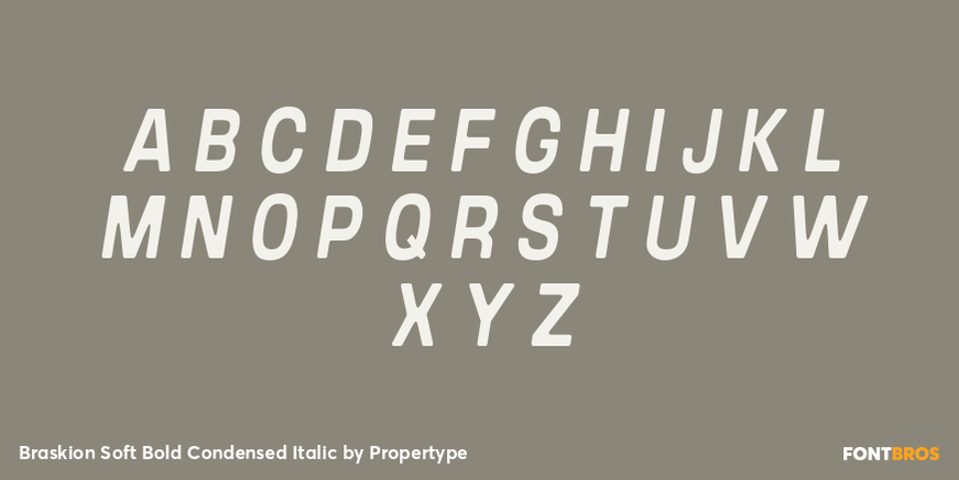 Braskion Soft Bold Condensed Italic Font Poster #2