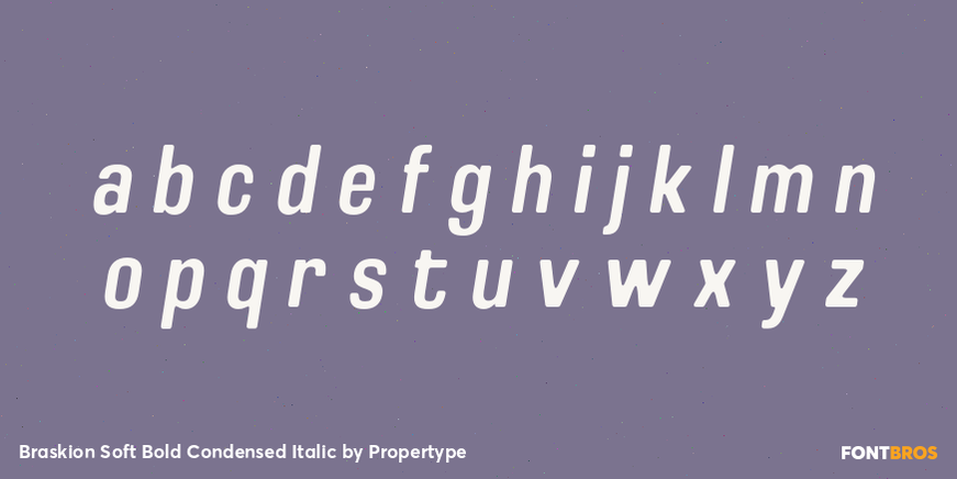 Braskion Soft Bold Condensed Italic Font Poster #3