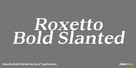 Roxetto Bold Slanted Thumbnail #1