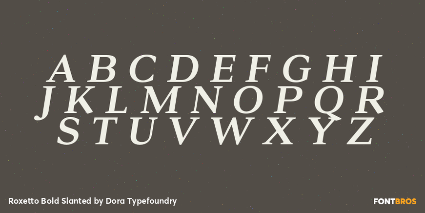 Roxetto Bold Slanted Font Poster #2