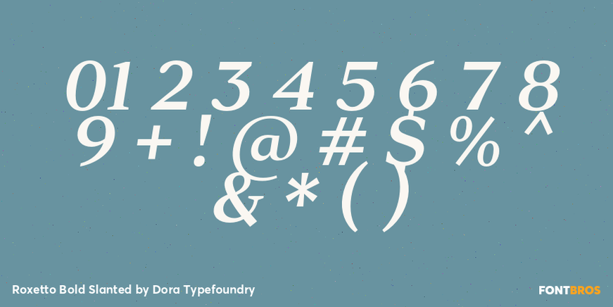 Roxetto Bold Slanted Font Poster #4