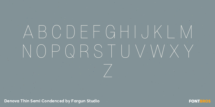 Denova Thin Semi Condenced Font Poster #2