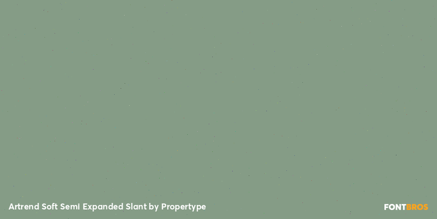 Artrend Soft Semi Expanded Slant Font Poster #2