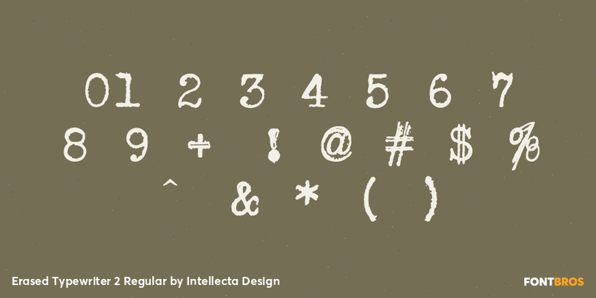 Erased Typewriter 2 Regular Font Poster #4