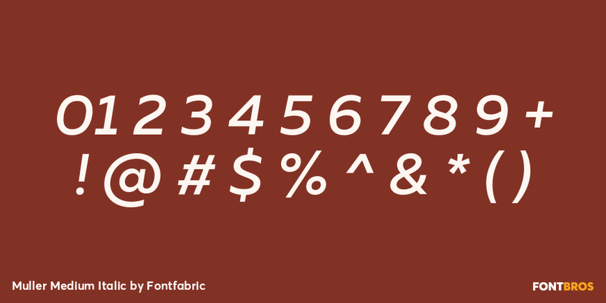 Muller Medium Italic Font Poster #4