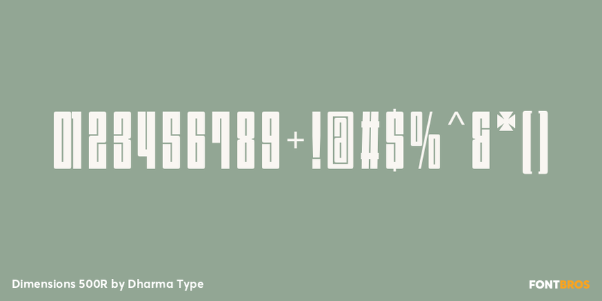 Dimensions 500R Font Poster #4