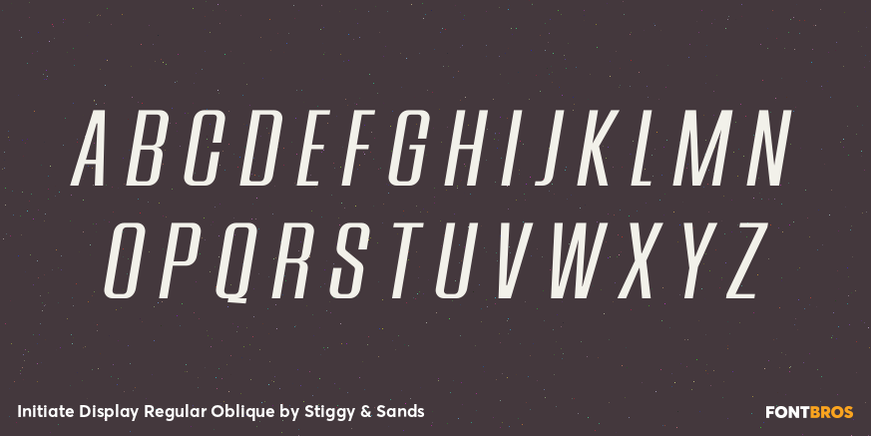 Initiate Display Regular Oblique Font Poster #2