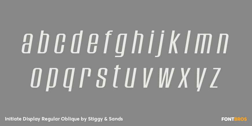 Initiate Display Regular Oblique Font Poster #3