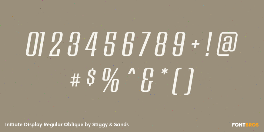 Initiate Display Regular Oblique Font Poster #4