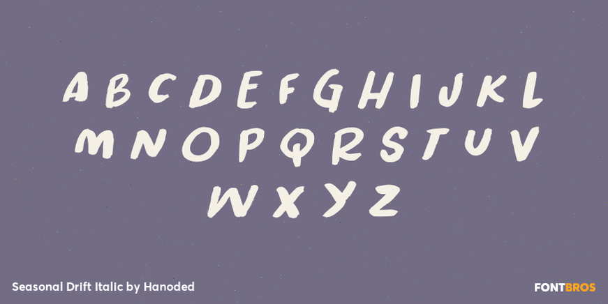Seasonal Drift Italic Font Poster #2