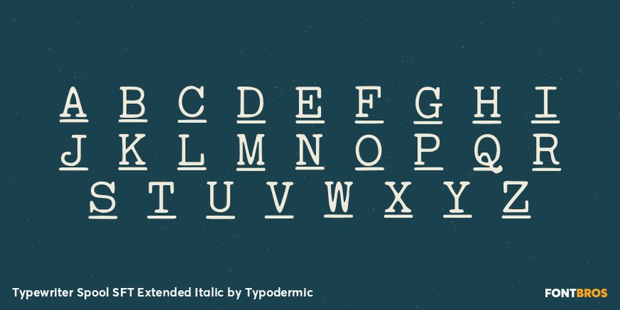 Typewriter Spool SFT Extended Italic Font Poster #2