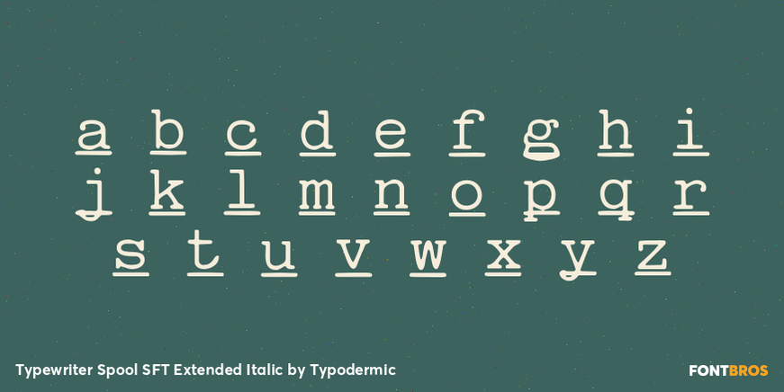 Typewriter Spool SFT Extended Italic Font Poster #3