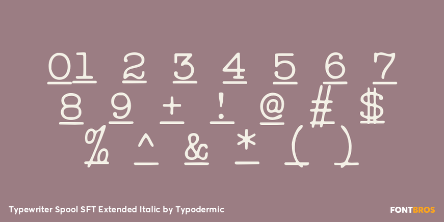 Typewriter Spool SFT Extended Italic Font Poster #4
