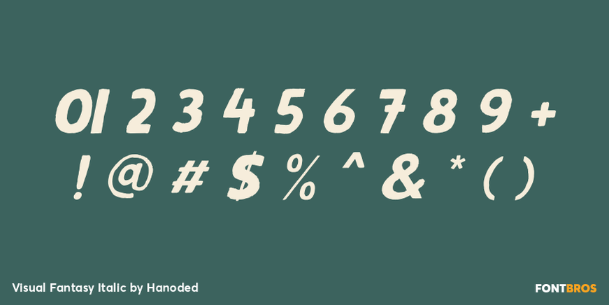 Visual Fantasy Italic Font Poster #4