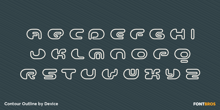 Contour Outline Font Poster #2