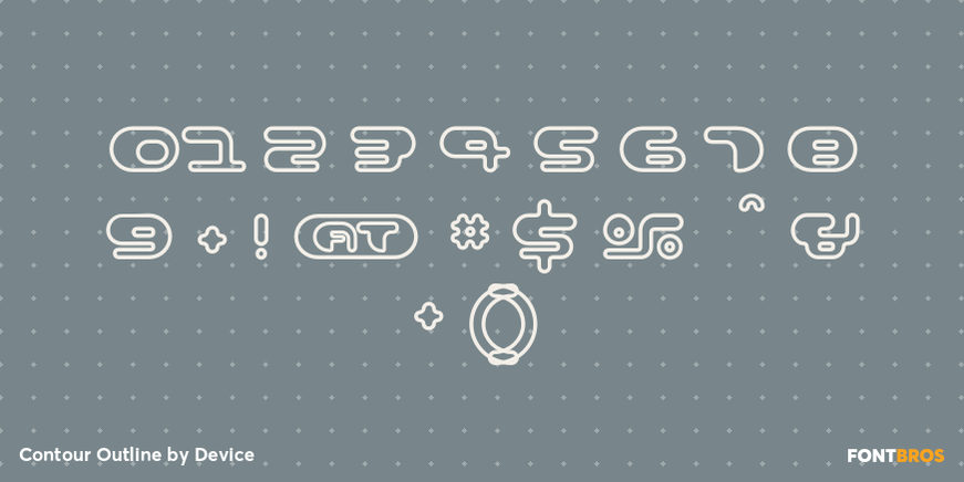 Contour Outline Font Poster #4