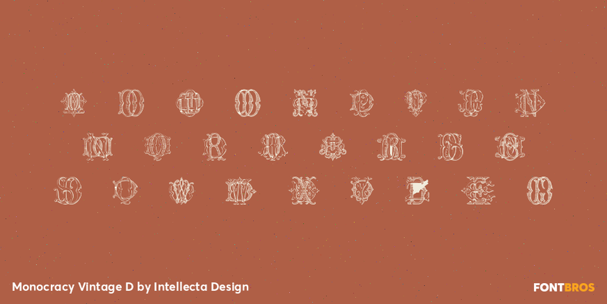 Monocracy Vintage D Font Poster #2