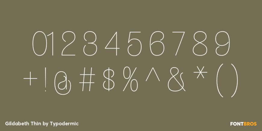 Gildabeth Thin Font Poster #4